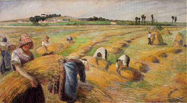 Camille Pissarro, La moisson, 1882 Camille Pissarro, La moisson, 1882