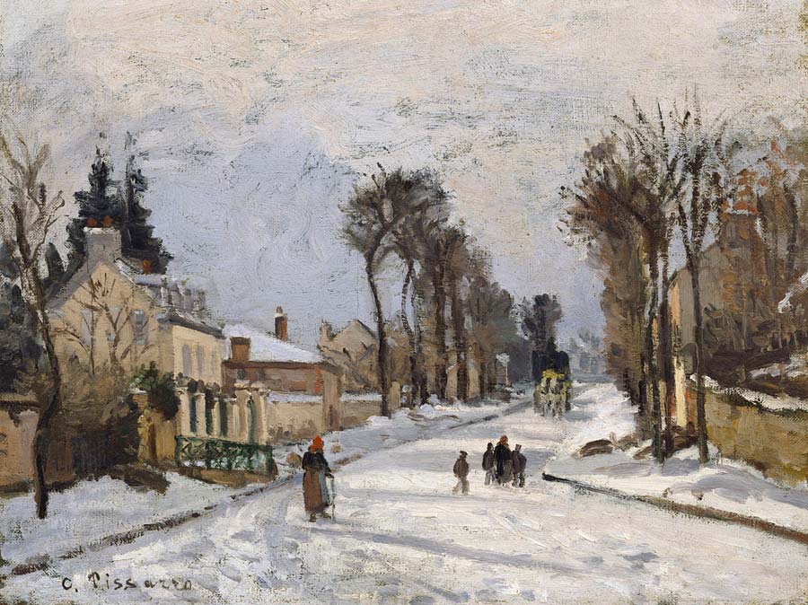Camille Pissarro, Route de Versailles, 1869 Camille Pissarro, Route de Versailles, 1869