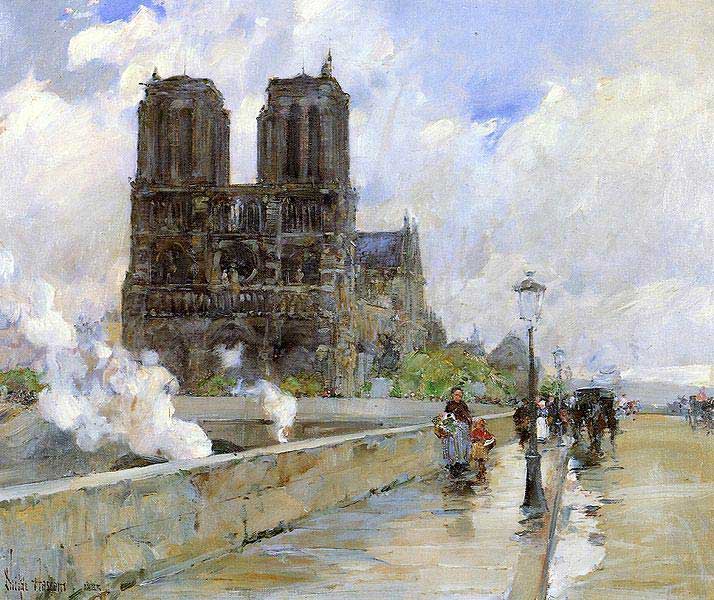 Childe Hassam, Le Cathédrale de Notre-Dame de Paris, 1888