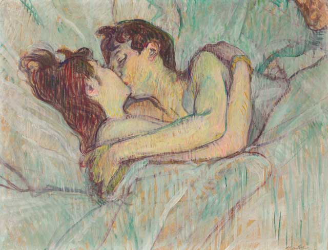 Henri de Toulouse-Lautrec, Dans le Lit, le Baiser, 1892 Henri de Toulouse-Lautrec, Dans le Lit, le Baiser, 1892