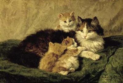 Henriëtte Ronner-Knip, Contentement, 1870