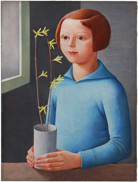 Ilona Singer, Une fille avec une plante en pot, 1930