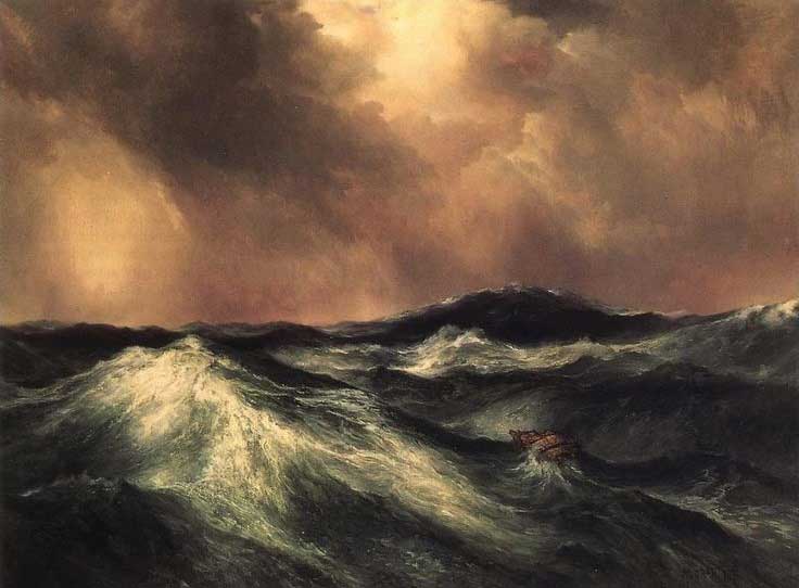 Thomas Moran, La mer en colère, 1911