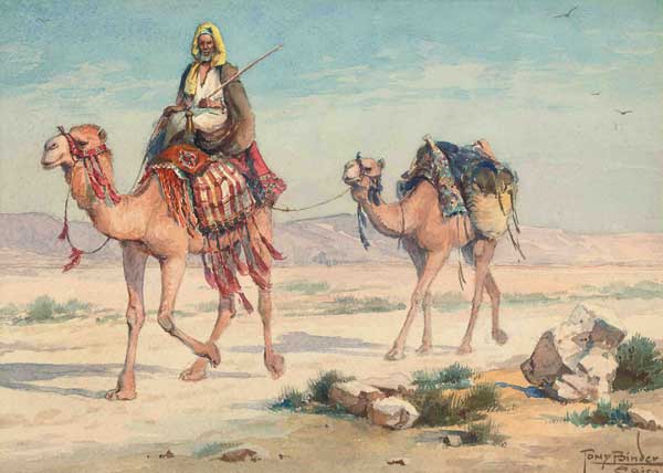 Tony Binder, Un voyageur arabe dans le desert, 1929